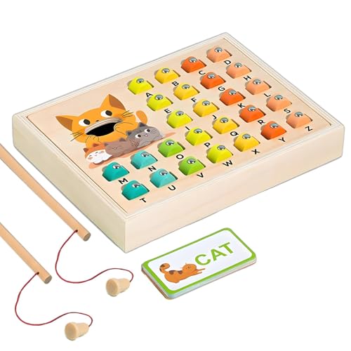 Nbbwwu Magnetisches Fischereispiel, Kinderfischereispiel, Holzmagnet -Kleinkindfischereispiel, Briefe und Zahlen zur Verbesserung der Lernfähigkeiten, Feinmotorik -Fähigkeiten Nbbwwu Magnetisches Fischereispiel, Kinderfischereispiel, Holzmagnet -Kleinkindfischereispiel, Briefe und Zahlen zur Verbesserung der Lernfähigkeiten, Feinmotorik -Fähigkeiten von Nbbwwu