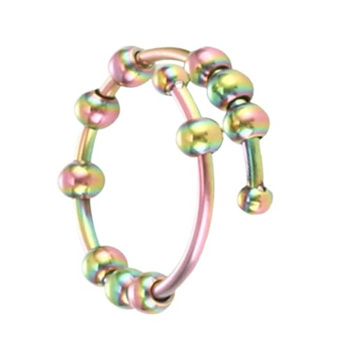 Nbbwwu Verstellbarer Zappelring, Zappelringe für Männer,Entspannender Fidget-Ring-Schmuck für Damen und Herren | Einfacher Modeschmuck mit Perlen und Flexibler Passform, bequem für Verabredungen und Nbbwwu Verstellbarer Zappelring, Zappelringe für Männer,Entspannender Fidget-Ring-Schmuck für Damen und Herren | Einfacher Modeschmuck mit Perlen und Flexibler Passform, bequem für Verabredungen und von Nbbwwu