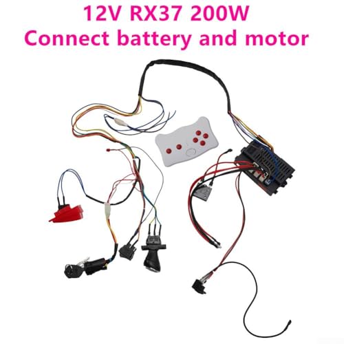 DIY Elektroauto Controller Kit für Kinder mit 2 4G Fernbedienungsschalter Empfänger (RX37 12V A) von NbgrvB