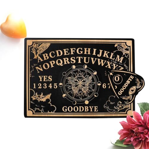 12" Pendelbrett | Schwarzes Wahrsagungsholzbrett | Graviertes Zauberbrett Ouija-Brett für Wahrsager-Metaphysische Botschaft, Hexen-Pendelbrett-Set 12" Pendelbrett | Schwarzes Wahrsagungsholzbrett | Graviertes Zauberbrett Ouija-Brett für Wahrsager-Metaphysische Botschaft, Hexen-Pendelbrett-Set von Nbhuiakl