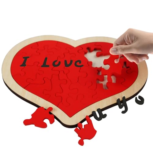 Puzzle zum Bauen eines Herzens, Puzzle in Herzform mit langlebigem Liebesblock aus Holz, Jubiläums-Puzzle in Herzform, einzigartiges romantisches Herz für Valentinstag für Spa-Anlässe Puzzle zum Bauen eines Herzens, Puzzle in Herzform mit langlebigem Liebesblock aus Holz, Jubiläums-Puzzle in Herzform, einzigartiges romantisches Herz für Valentinstag für Spa-Anlässe von Nbhuiakl