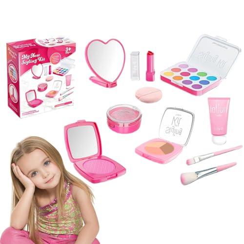 Schminkset für Kinder, Schminkset für Kinder für Mädchen | Fingi Kosmetik-Set für Mädchen | Sichere gefälschte Kosmetik für Mädchen, gefälschtes Make-up-Spielzeug-Set zum Spielen und Unterhalten Schminkset für Kinder, Schminkset für Kinder für Mädchen | Fingi Kosmetik-Set für Mädchen | Sichere gefälschte Kosmetik für Mädchen, gefälschtes Make-up-Spielzeug-Set zum Spielen und Unterhalten von Nbhuiakl