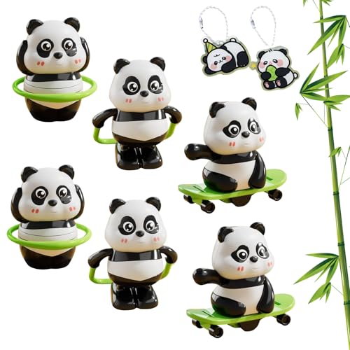 Nbzsmlkn Niedliches Panda-Aufziehspielzeug-Set Für Kinder, 3-teiliges Aufziehspielzeug, Sicheres Und Bequemes Material Für Jungen Und Mädchen (2 Sets) von Nbzsmlkn