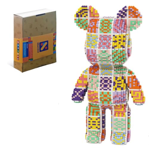 Neacole Bärenbausteine (7220 Stück), 43/46 cm, Bärenbausteine, Mikro-3D-Tierbausteine für Erwachsene und Kinder, Heim- und Bürodekoration, Geburtstags- und Valentinstagsgeschenke (Böhmischer Bär) von Neacole