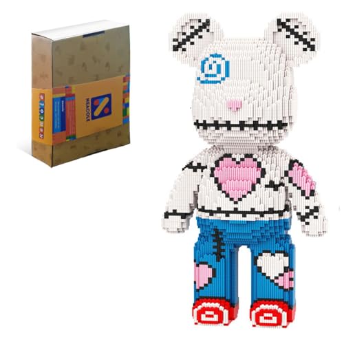 Neacole Bärenbausteine (7220 Stück), 43/46 cm, Bärenbausteine, Mikro-3D-Tierbausteine für Erwachsene und Kinder, Heim- und Bürodekoration, Geburtstags- und Valentinstagsgeschenke von Neacole