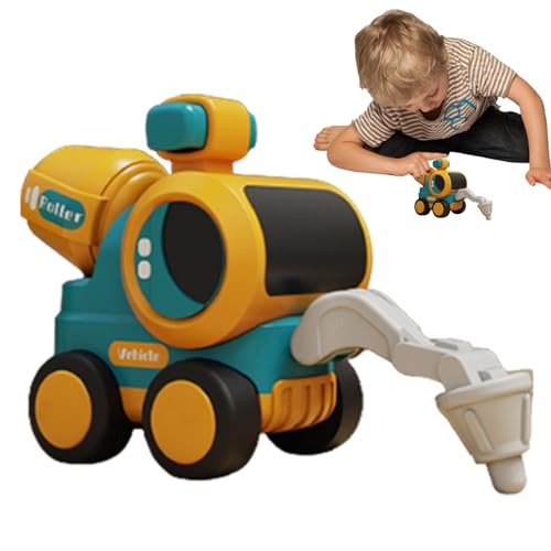 Neamou Bagger-LKW-Spielzeug | Kollisionssicheres Pressspielzeug für Kleinkinder,BAU-LKW-Spielzeug, technisches Spielzeug, Jungen von Neamou