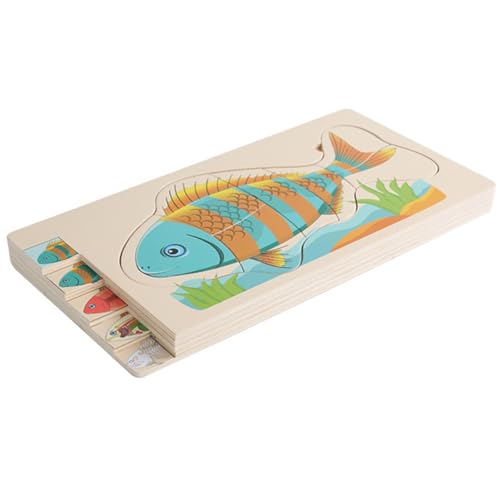 Neamou Formgrößensortierpuzzle - Puzzle Fischspielzeug,Pädagogisches Vorschul-Lernpuzzlespiel, Geschenk für Jungen und Mädchen ab 3 Jahren von Neamou