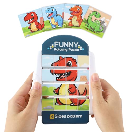Drehbares Puzzle 16 Teile, 4-in-1 3D Dinosaurier Puzzle, Geduldspiele, Montessori Puzzle für Kinder, Lernspielzeug Motorikspielzeug, Kinderpuzzle, Fidget Toys Geschenk für 3 4 5 6 Jahre Jungen Mädchen Drehbares Puzzle 16 Teile, 4-in-1 3D Dinosaurier Puzzle, Geduldspiele, Montessori Puzzle für Kinder, Lernspielzeug Motorikspielzeug, Kinderpuzzle, Fidget Toys Geschenk für 3 4 5 6 Jahre Jungen Mädchen von Necdeol