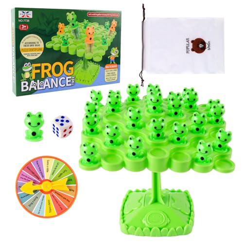Frosch Balance Spiel, Frosch Balance Brettspiel, Frog Balance Game, Zählen und Rechnen Lernspielzeug, Zwei Spieler Frosch Balance Brettspiel für Familienfeiern,Weihnachten von Necdeol