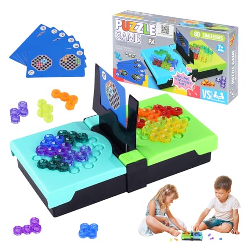 IQ Puzzle Game, IQ Spiele mit 80 Herausforderungen, 2 Spieler Logikspiele Kampf, 2D Puzzlespiele für Kinder Ab 8 Jahre und Erwachsene Gameplay für Familienversammlungen von Necdeol