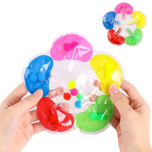 Sensorische Spielzeug, Fidget Toy zum Sortieren der Farben, Blütenblatt Anti Stress Spielzeug, Montessori Spielzeug Baby, Squishy Sensory Tubes Gefüllt, Squeezable Fidget Spiel für ADHS und Autismus Sensorische Spielzeug, Fidget Toy zum Sortieren der Farben, Blütenblatt Anti Stress Spielzeug, Montessori Spielzeug Baby, Squishy Sensory Tubes Gefüllt, Squeezable Fidget Spiel für ADHS und Autismus von Necdeol