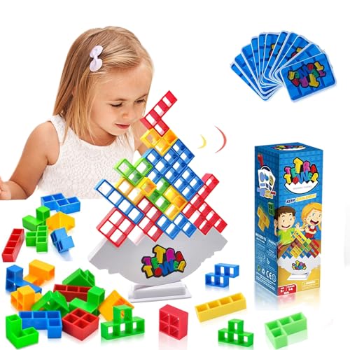 Tetra Tower Spiel, 48 PCS Tetra Tower Balance Spiel, Schaukelstapel Balance Spiel, Tetris Tower Balance Game für Kinder und Erwachsene, Bausteine, Intelligenz, Pädagogisches Geschenk Tetra Tower Spiel, 48 PCS Tetra Tower Balance Spiel, Schaukelstapel Balance Spiel, Tetris Tower Balance Game für Kinder und Erwachsene, Bausteine, Intelligenz, Pädagogisches Geschenk von Necdeol
