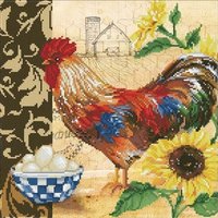 DIAMOND DOTZ - Diamond Painting Hahn auf dem Land von Needle Art World