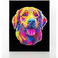 DIAMOND DOTZ - Diamond Painting Neon Golden Retriever von Needle Art World