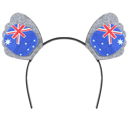 Needzo Koala Ears Australia Flag Stirnband, Australian Pride Haarschmuck, Einheitsgröße von Needzo