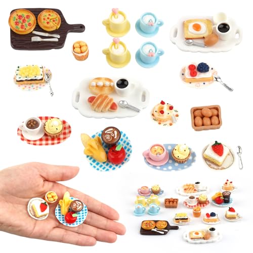 50 Stück Puppenhaus Zubehör, Miniatur Essen und Trinken aus Harz, 1:12 Lebensmittel Miniatur Deko für Mini Küche, Rollenspiel Spielzeug, Essen Party 50 Stück Puppenhaus Zubehör, Miniatur Essen und Trinken aus Harz, 1:12 Lebensmittel Miniatur Deko für Mini Küche, Rollenspiel Spielzeug, Essen Party von Neerow
