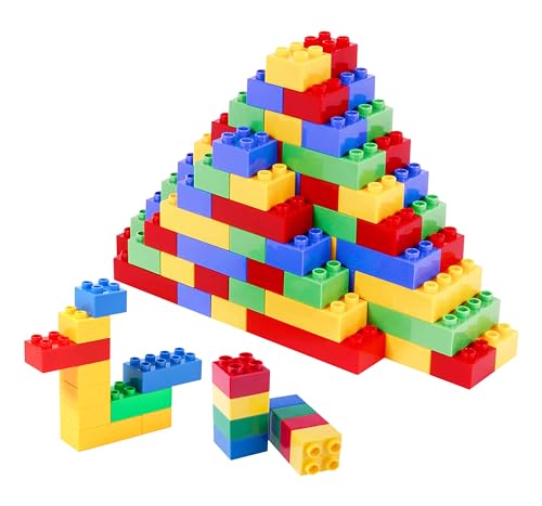 Neez Große Bausteine Set ab 3 Jahre – 150 Teile Steckbausteine aus Plastik für Kinder – Bauklötze für Kreativen Spielspaß (Mehrfarbig) Neez Große Bausteine Set ab 3 Jahre – 150 Teile Steckbausteine aus Plastik für Kinder – Bauklötze für Kreativen Spielspaß (Mehrfarbig) von Neez