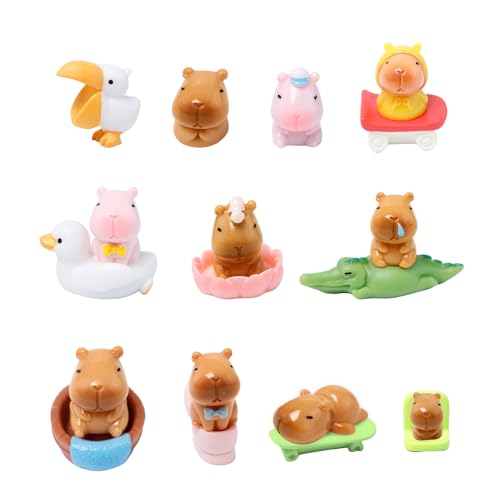 Neikafan Mini Resin Capybara 19 Stück Figuren Wasserschwein Miniature Harz Figuren Capybara Tortendeko, Mini Resin Kapybara für Kinder Geburtstag Baby Shower Party Kuchen Puppenhaus Desktop Neikafan Mini Resin Capybara 19 Stück Figuren Wasserschwein Miniature Harz Figuren Capybara Tortendeko, Mini Resin Kapybara für Kinder Geburtstag Baby Shower Party Kuchen Puppenhaus Desktop von Neikafan