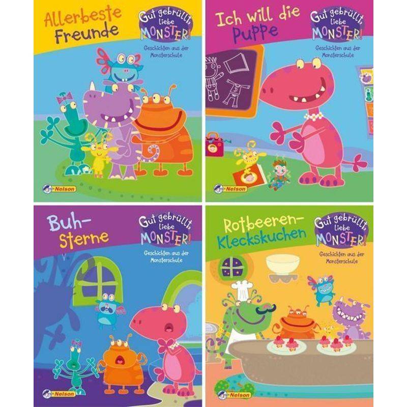 Nelson Mini-Bücher / Gut gebrüllt, liebe Monster! Geschichten aus der Monsterschule.Nr.1-4 von Nelson