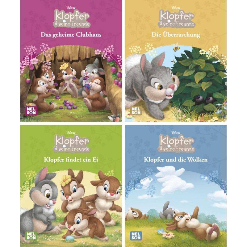 Nelson Mini-Bücher: 4er Disney Klopfer 1-4 von Nelson