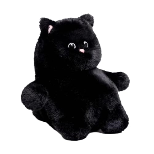 Nelsonerty Großkatze Plüschtier Kätzchen Superweiche Beruhigende Schlafende Tierpuppe für Kindergeburtstagsgeschenk Schwarz Nelsonerty Großkatze Plüschtier Kätzchen Superweiche Beruhigende Schlafende Tierpuppe für Kindergeburtstagsgeschenk Schwarz von Nelsonerty