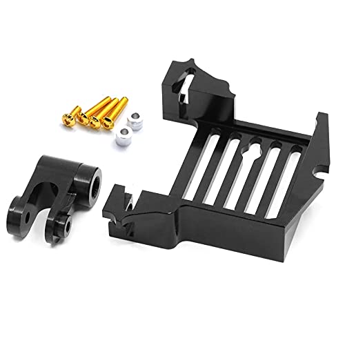 Nelsonerty Metall Lenkung Servo Arm Lenkung Lenkung Getriebe Halterung Basis für 1/5 XMaxx RC Autoteile,Schwarz von Nelsonerty