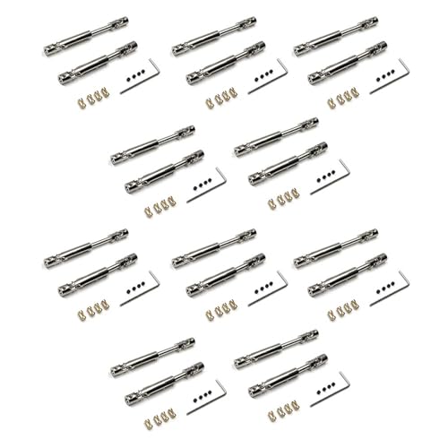 Nemeae 20X MN78 CVD-Antriebswelle Aus Metall mit 3 mm Bis 4 mm WellenhüLse für MN78 MN-78 MN 78 1/12 RC Car Upgrade Parts von Nemeae