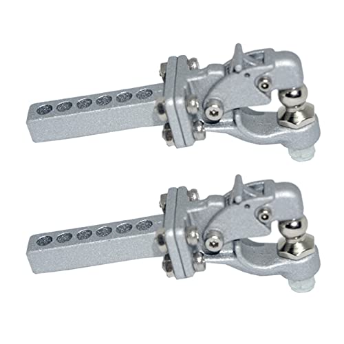 Nemeae 2X Metal Hitch Trailer Haken für 1:10 Scx10 90046 90047 Trx4 Rc Crawler Car (Silber) von Nemeae
