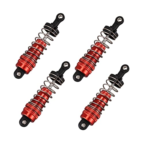 Nemeae 4 Teiliges ZubehöR für Metall Stoß DäMpfer DäMpfer für 144001 1/14 4WD RC Drift Renn Wagen Teile, Rot von Nemeae