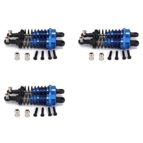 Nemeae 6 Stücke öl Einstellbare 65mm Stoßdämpfer Dämpfer für Rc Auto 1/18 A959 A969 A979 K929, Dunkel Blau von Nemeae
