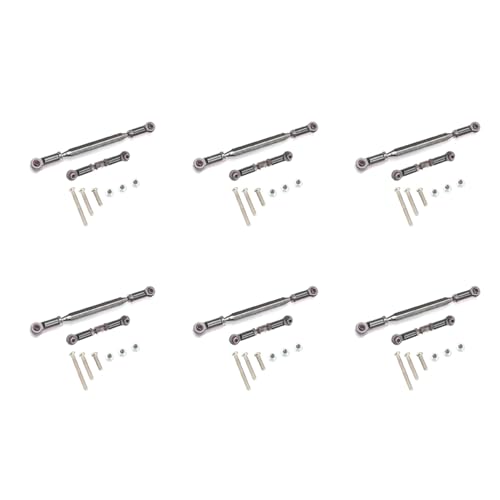 Nemeae 6X Metall Verstellbares Lenk Gestänge Servo Link Zug Stange Spann Schloss für Mn D90 D99 Mn-90-45 1/12 Rc Auto Crawler, von Nemeae