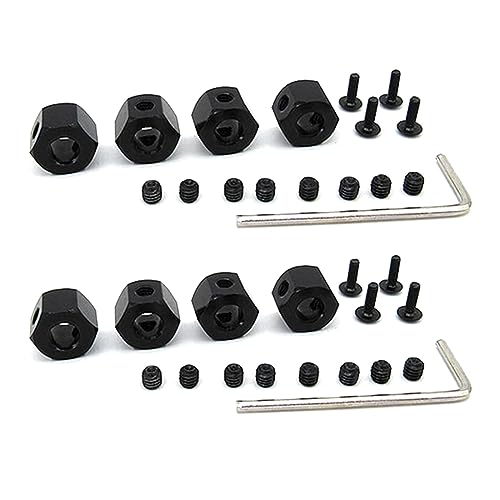 Nemeae 8 STÜCKE 5 mm Bis 12 mm Metall Kombinierer Rad Naben Sechskant Adapter für D12 C14 C24 C34 MN D90 D91 MN99S RC Auto Upgrade Teile, von Nemeae