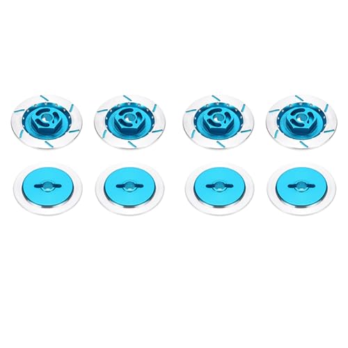 Nemeae 8 Stuecke Aluminium Legierung Bremse Scheibe Felge Box Metall Hex Adapter 12 MM für RC 1/10 Auto Fly Fish 94123 94122 D4, Blau von Nemeae