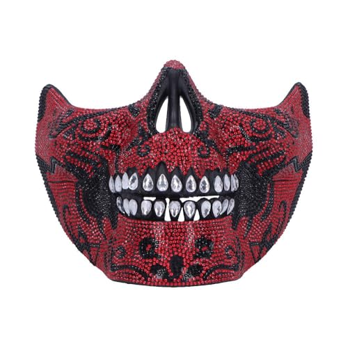 Nemesis Now Jeweled Skull Maskerade Maske - aufwendiges Skelett Design mit Strass Geschenke & Cosplay für Maskenbälle Gothic Events - Rot von Nemesis Now