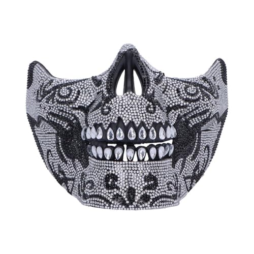 Nemesis Now Jeweled Skull Maskerade Maske - aufwendiges Skelett Design mit Strass Geschenke & Cosplay für Maskenbälle Gothic Events - Silber von Nemesis Now