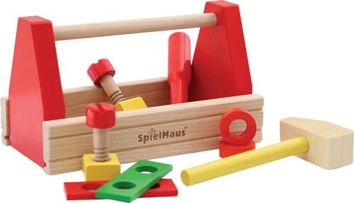 Spielmaus Holz Werkzeugkasten, 10tlg. von Nemmer Holzspielwaren GmbH