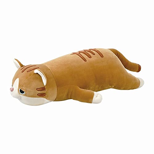 Nemu Nemu Animals 6204635 Plüschtier, Braune Katze Mugi, Kuscheltier, extra weich und kuschelig, Stofftier, Designed in Japan, Kuschelkissen, Größe L, 54 cm Nemu Nemu Animals 6204635 Plüschtier, Braune Katze Mugi, Kuscheltier, extra weich und kuschelig, Stofftier, Designed in Japan, Kuschelkissen, Größe L, 54 cm von LIV HEART