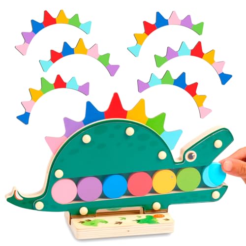 Nene Toys Hungriger Dino, Montessori Holzspielzeug ab 2 Jahren, Farben-Sortierspiel für Kleinkinder, Dinosaurier Lernspielzeug für Jungen und Mädchen 2-3 Jahre, Pädagogisches Vorschulspiel Nene Toys Hungriger Dino, Montessori Holzspielzeug ab 2 Jahren, Farben-Sortierspiel für Kleinkinder, Dinosaurier Lernspielzeug für Jungen und Mädchen 2-3 Jahre, Pädagogisches Vorschulspiel von Nene Toys