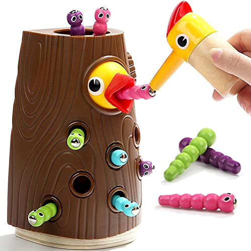 Nene Toys Kleiner Specht – Magnetisches Lernspielzeug für Kinder ab 2 Jahren – Fördert Feinmotorik und Farberkennung bei Kindern 2 3 Jahren – Bildungsspiel für Jungen und Mädchen von Nene Toys