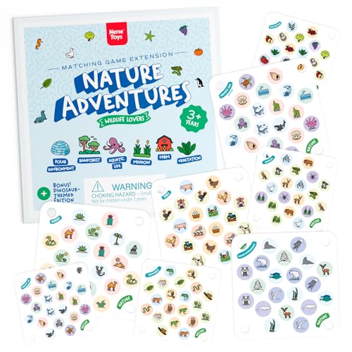 Nene Toys Marienkäfer-Garten Erweiterung [Naturabenteuer] - 24 Zusatzkarten mit Verschiedenen Ökosystemen und Tierwelt - Pädagogisches Spiel für Kinder ab 3 Jahren von Nene Toys