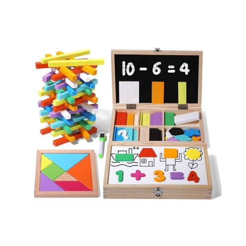 Montessori Spielzeug 1 2 3 Jahre, Montessori Pädagogische Box Magnetisch und mit Tafel, Lernspielzeug, Geschenk für Kleinkinder und Babys. von Nenitus