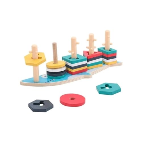 Montessori Spielzeug 1 2 3 Jahre, Montessori Spielzeug mit stapelbaren geometrischen Formen, pädagogisches Spielzeug, Geschenk für Kleinkinder und Babys. von Nenitus