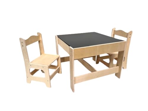 Nenitus Kindertisch mit Stühlen, Kindertisch und Stühlen, Montessori Tisch, Kindertisch aus Holz, Kindertisch und Stühle aus Holz, Kindertafel von Nenitus