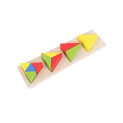 Nenitus Montessori Spielzeug 1 2 3 Jahre, Dreieckige geometrische Formen aus Holz Montessori, pädagogisches Spielzeug, Geschenk für Kleinkinder und Babys. von Nenitus