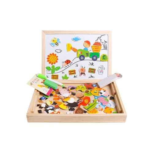 Nenitus Montessori Spielzeug 1 2 3 Jahre, Montessori 2 in 1 Lernbox (magnetisch und Tafel), pädagogisches Spielzeug, Geschenk für Kleinkinder und Babys. von Nenitus