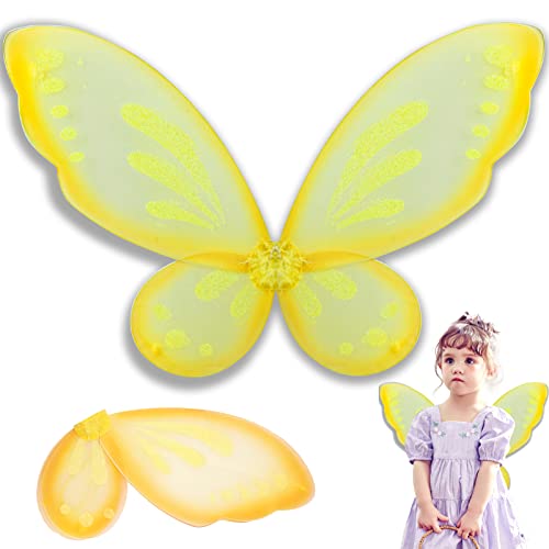 Nenjindz Feenmädchen-Flügel für Erwachsene, Schmetterlings-Flügel-Erwachsener Glitzer Engelsflügel für Frauen Mädchen Fee Prinzessin Flügel Ostern Feenkostüm, Halloween-Flügel(Gelb)(YELLOW1) Nenjindz Feenmädchen-Flügel für Erwachsene, Schmetterlings-Flügel-Erwachsener Glitzer Engelsflügel für Frauen Mädchen Fee Prinzessin Flügel Ostern Feenkostüm, Halloween-Flügel(Gelb)(YELLOW1) von Nenjindz