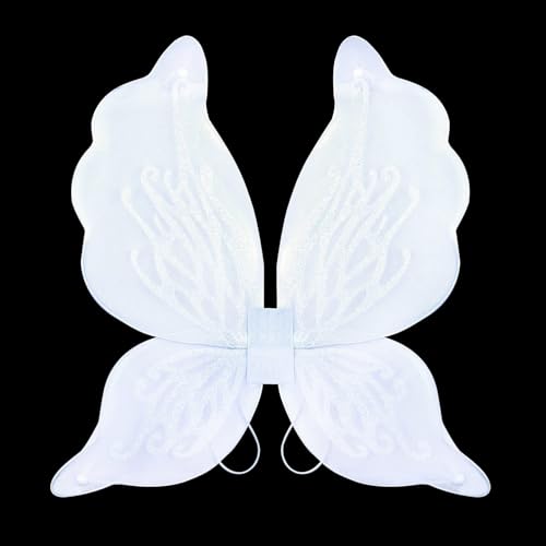 Nenjindz Schmetterlings-Feenflügel für Frauen und Mädchen, Erwachsene, Osterfeenkostüme, funkelnde Fee, Prinzessinnen-Flügel, Halloween, Weihnachten, Kostüme, Gastgeschenk, Cosplay-Kostüm (weiß) Nenjindz Schmetterlings-Feenflügel für Frauen und Mädchen, Erwachsene, Osterfeenkostüme, funkelnde Fee, Prinzessinnen-Flügel, Halloween, Weihnachten, Kostüme, Gastgeschenk, Cosplay-Kostüm (weiß) von Nenjindz