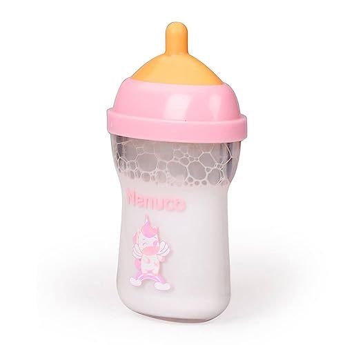 Nenuco - Babyflaschen Zubehör, weiß und rosa, Spielset, Zubehör für Ihre Babypuppe, Puppenspielzeug Zubehör, für Jungen und Mädchen ab 2 Jahren, Famosa (NFN46000) von Nenuco