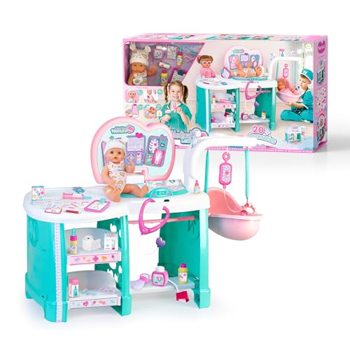 Nenuco Medical Center, Puppe 35 cm Fester Körper, 20 Zubehörteile, Intensivstation und vieles mehr, für Mädchen/Kinder ab 3 Jahren, Famosa (NFNA1000) Nenuco Medical Center, Puppe 35 cm Fester Körper, 20 Zubehörteile, Intensivstation und vieles mehr, für Mädchen/Kinder ab 3 Jahren, Famosa (NFNA1000) von Nenuco