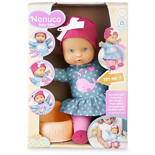 Nenuco - Baby Talks Spielzeugpuppe | Mit Tönen, Inklusive Orinal - Für Kinder ab 1 Jahr - Spielzeug Puppe, Puppen mit Zubehör von Nenuco